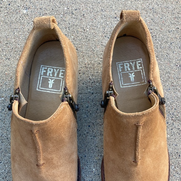 🐬 Frye Sacha Moto Shootie Tan Suede Boot - Picture 11 of 15